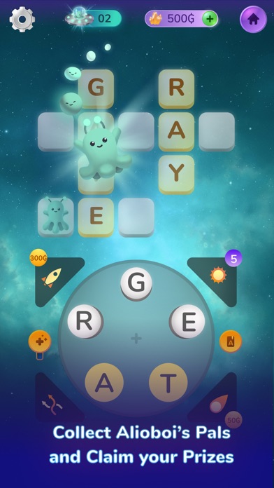 Wordy Crossword Galaxy Puzzle Screenshot