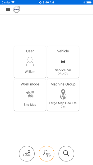 Volvo CE Site Map Screenshot