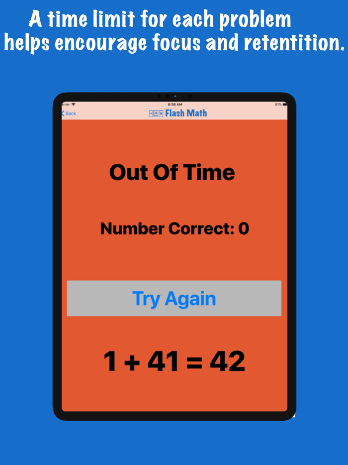Flash Math Rapid Recall Game