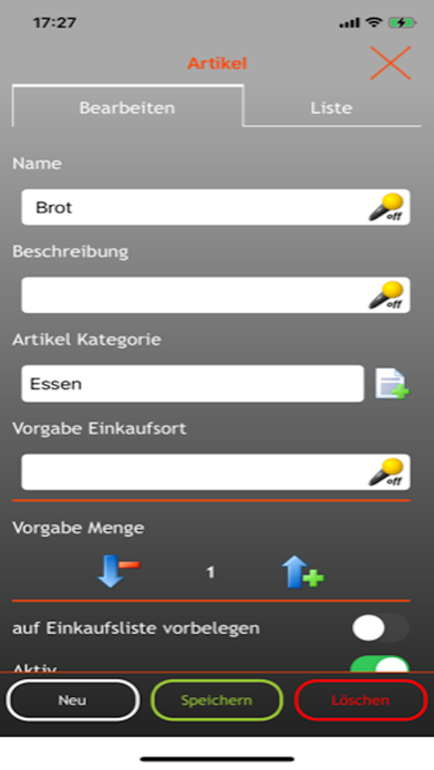 EniShoppingList Screenshot