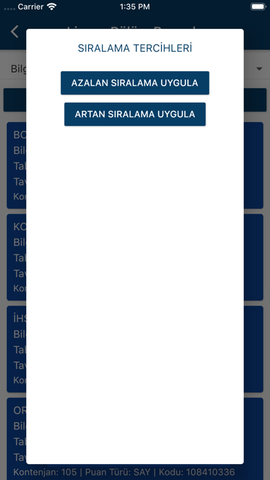 Üniversite Taban Puanları 2021 Screenshot
