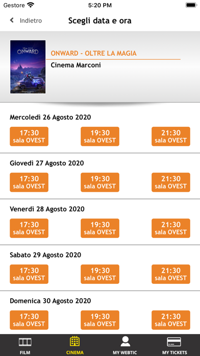 Webtic Stasera al Cinema Screenshot