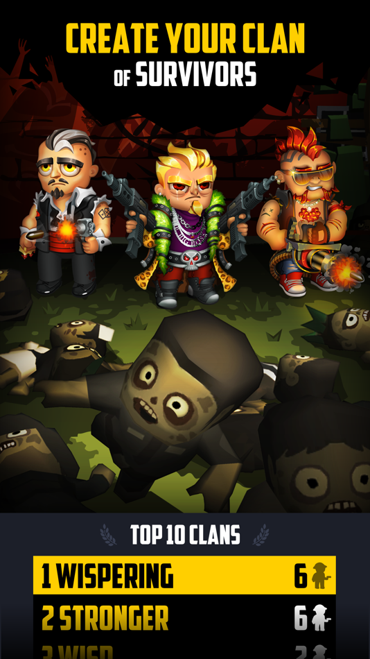 #4. SURV MERGE - zombie shooting (iOS) 由: CHERNYE MEDVEDI, OOO