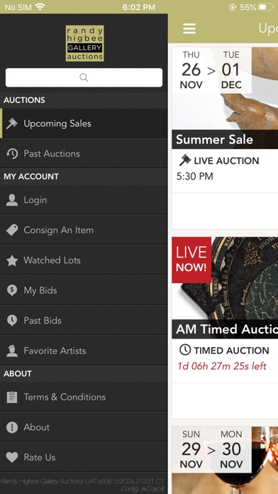 Randy Higbee Gallery Auction Screenshot