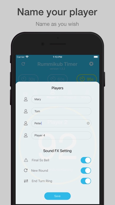 Rummikub Timer Screenshot