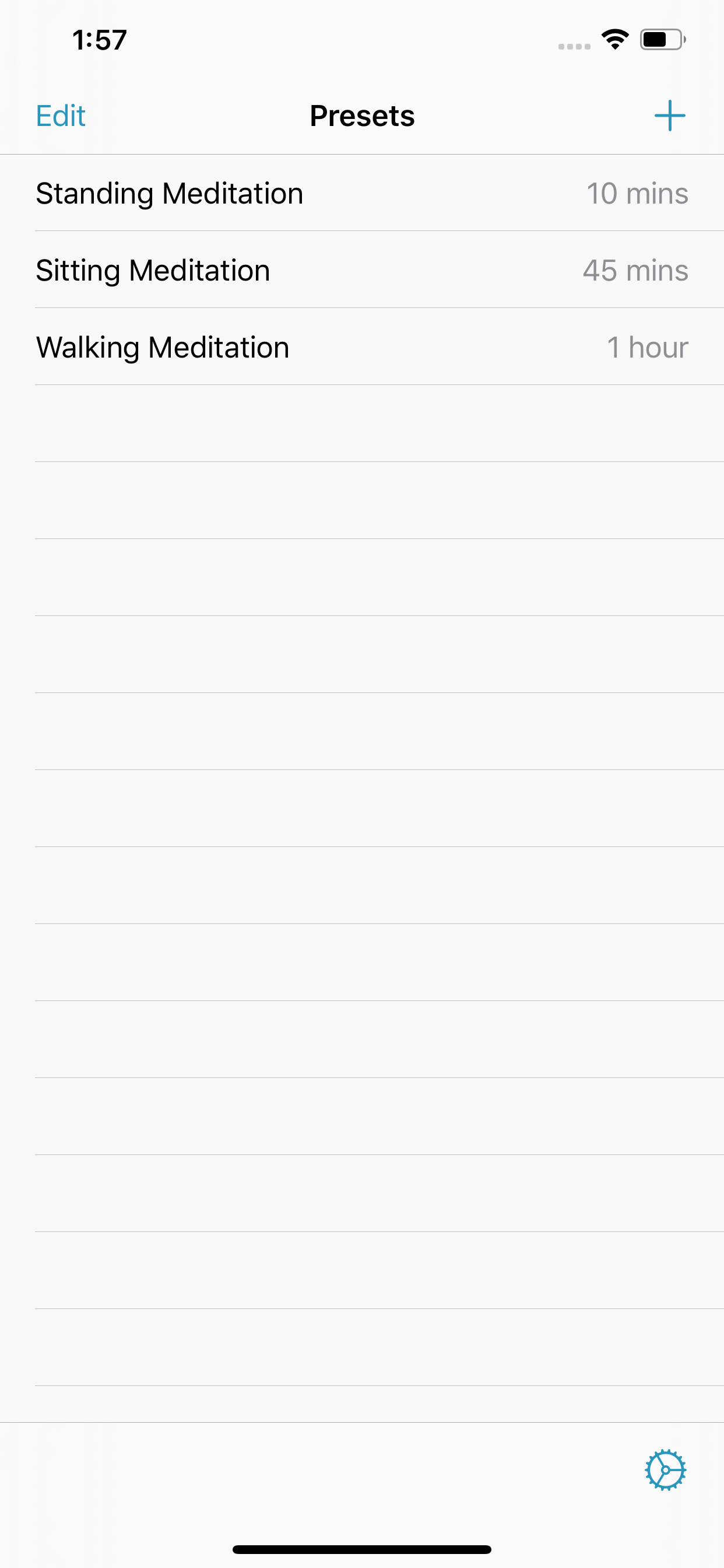 Preset Meditation Timer