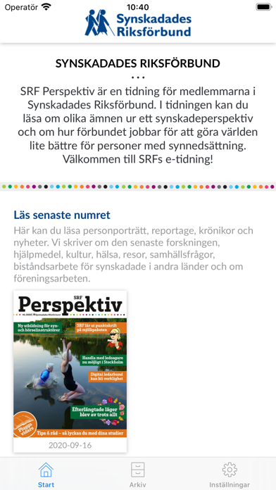 Synskadades Riksförbund Screenshot