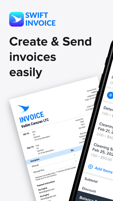 Swift Invoice, Invoice Maker, Screenshot