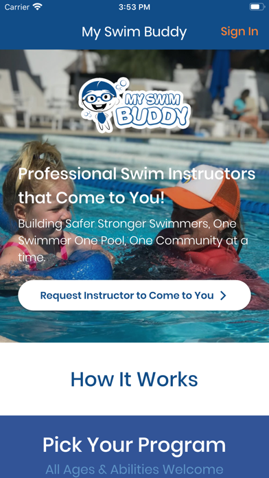 My Swim Buddy - Clients Screenshot