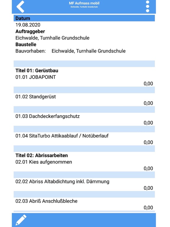 Screenshot #4 pour MF Aufmass mobil