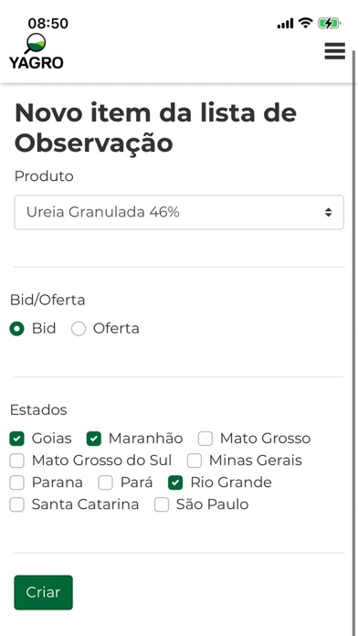 YAGRO Brasil Screenshot
