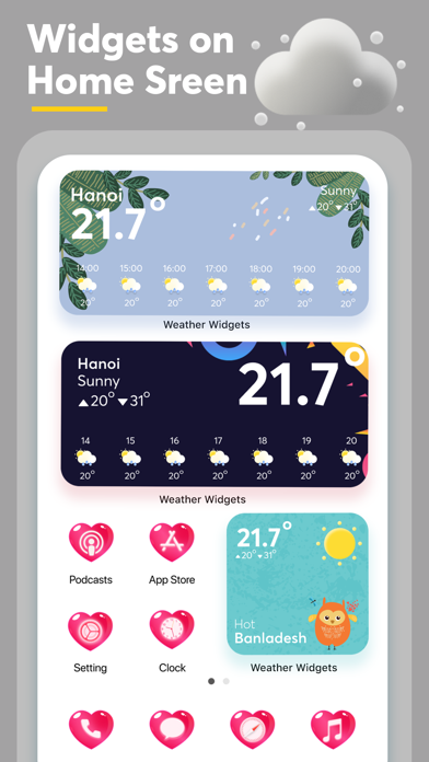 Weather Widget - Clock Radarのおすすめ画像7