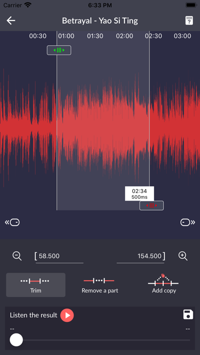 Screenshot #2 pour MP3 Cutter and Ringtone Maker