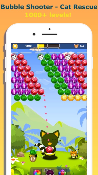 Screenshot #1 pour Bubble Shooter - Cat Rescue