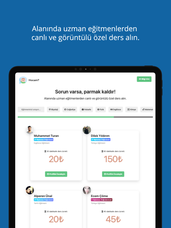 Screenshot #4 pour Hocam - Görüntülü Özel Ders