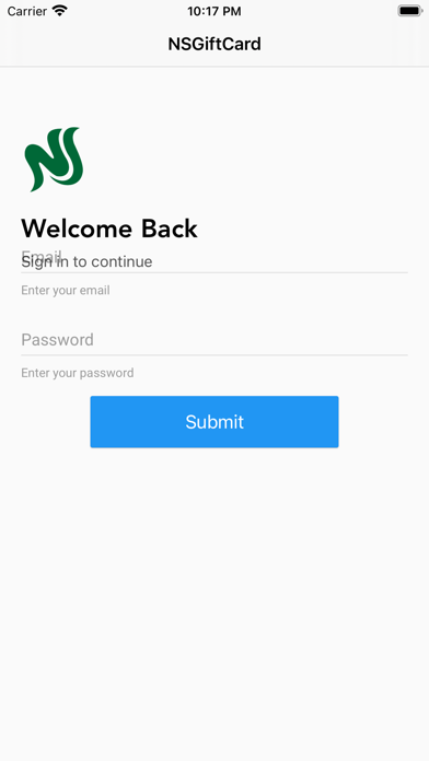 NSGiftCard Screenshot