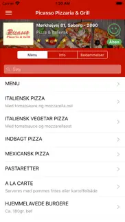 picasso pizzaria and grill iphone screenshot 2