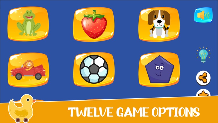 Matching game for little kids