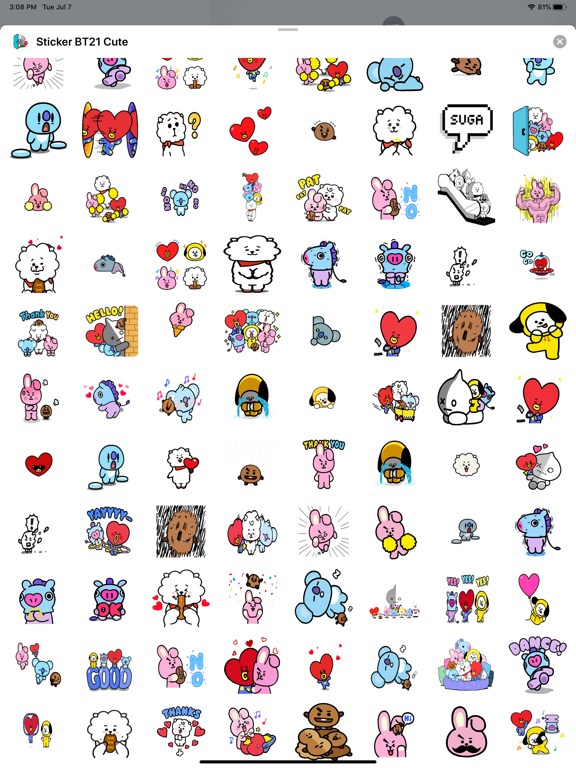 Screenshot #5 pour Sticker BT21 Cute