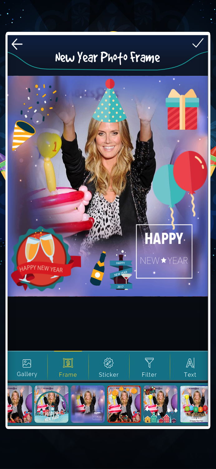 New Year photo Frame - Filter