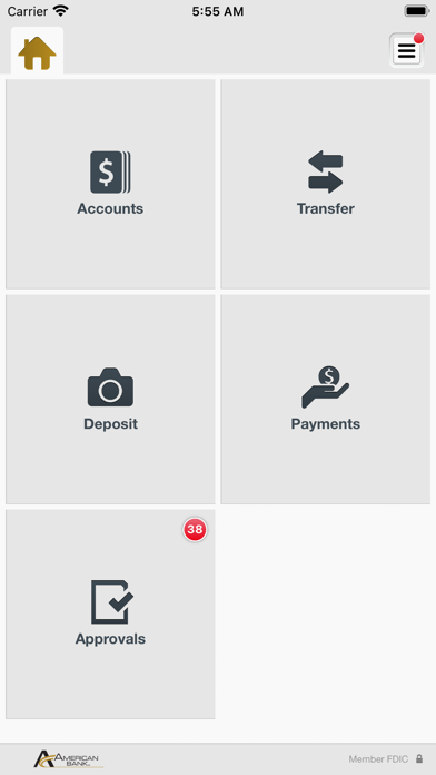 American Bank Mobile Business Screenshot