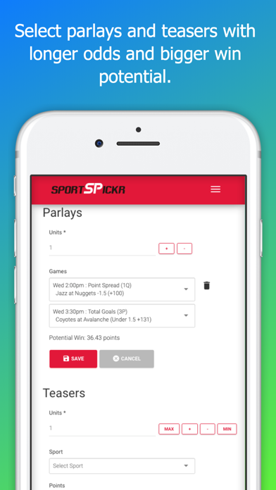 Sportspickr Screenshot