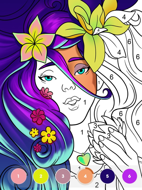 Screenshot #1 for Paint by Number: Coloring Game