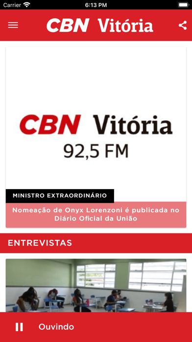 Rádio CBN Vitória Screenshot