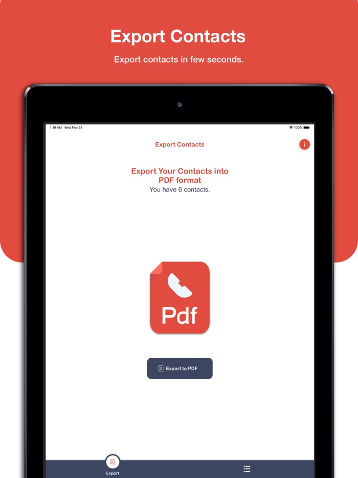 Contacts To PDF Exporter