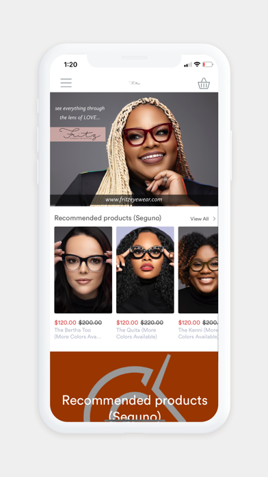 Fritz Eyewear Collection Screenshot