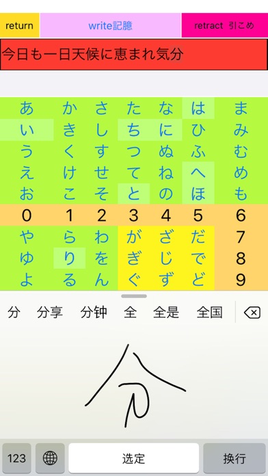 Screenshot #1 pour Finger input Chinese letter