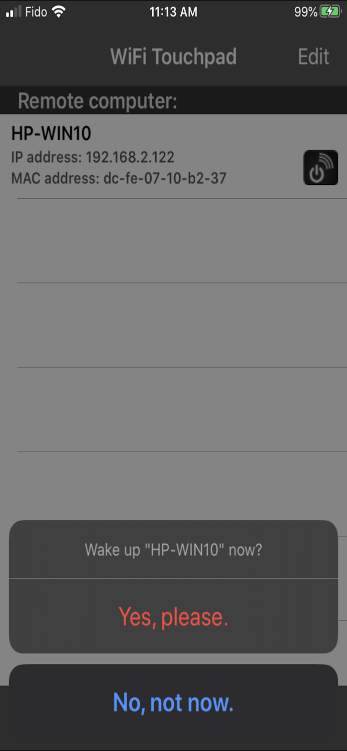 WiFi Touchpad for Windows