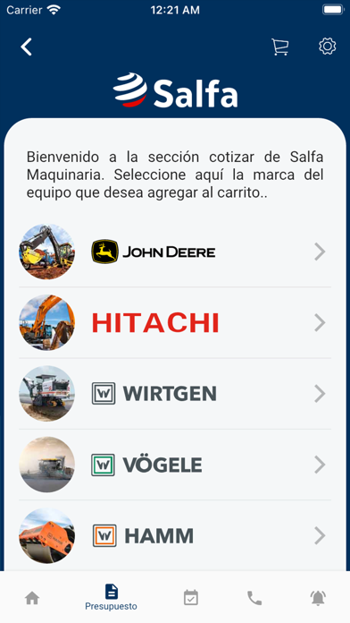 Salfa Maquinaria Screenshot