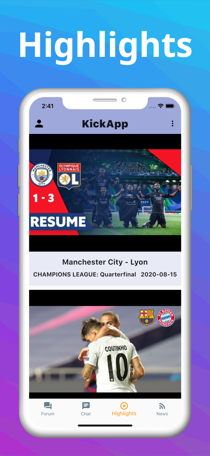 KickApp - Football chat app