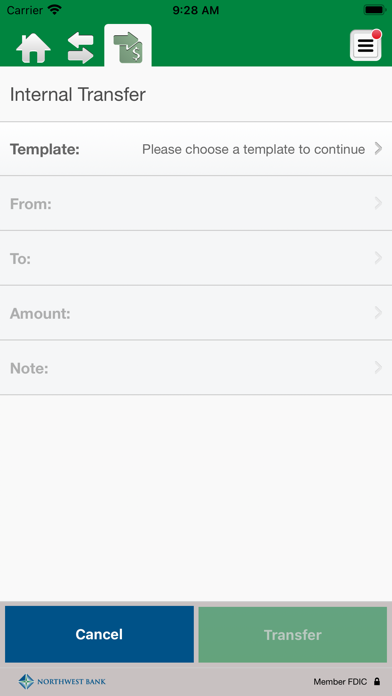Northwest Bank Mobile Business Screenshot