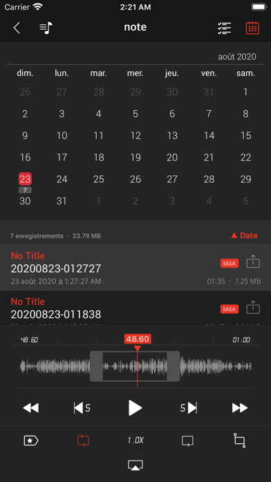 Screenshot #2 pour AVR X PRO - Voice Recorder