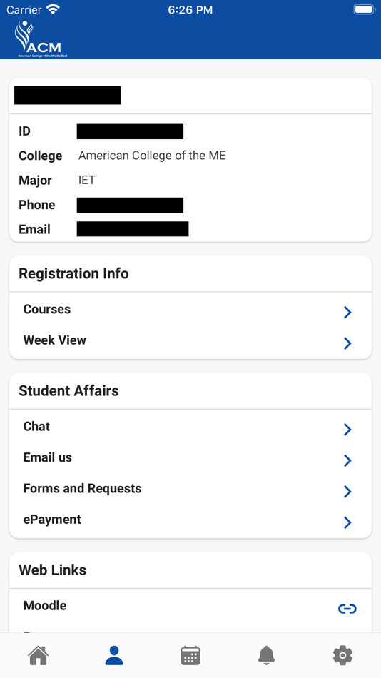#2. ACM Kuwait (iOS) By: American University of the Middle East