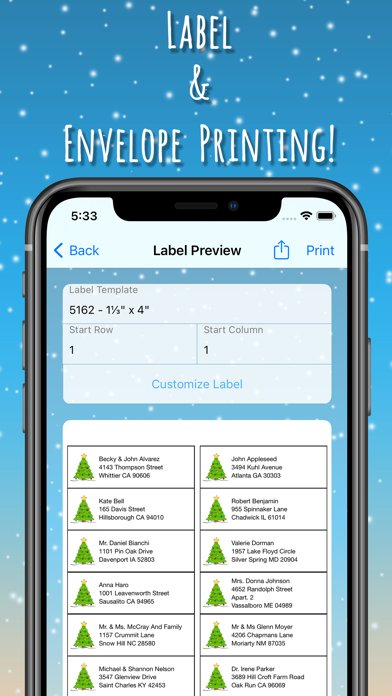 The Christmas Card List Screenshot
