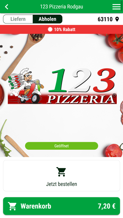 123 Pizzeria Rodgau Screenshot