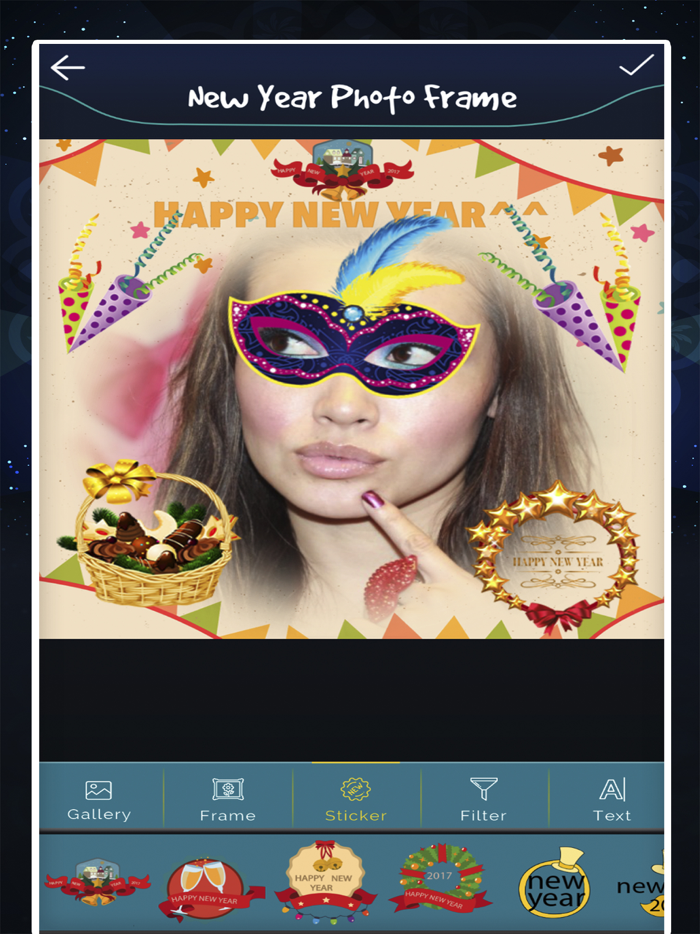 New Year photo Frame - Filter