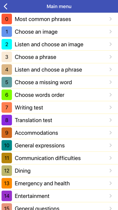 Spanish Language Learning Screenshot