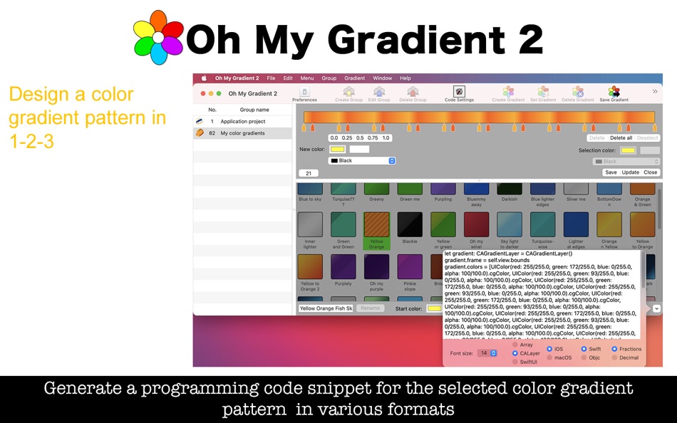 #2. Oh My Gradient 2 (macOS) 由: Tomoyuki Okawa