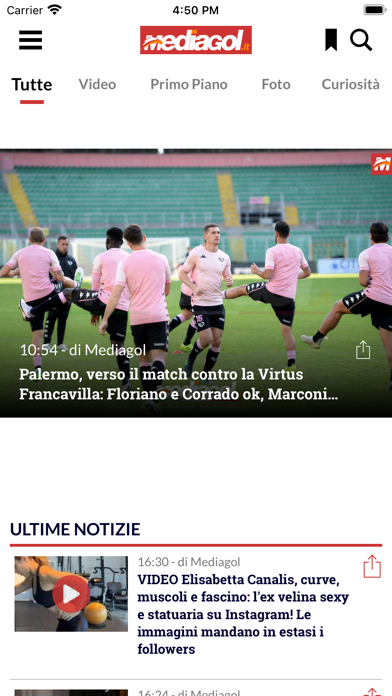 Screenshot #1 pour Mediagol Palermo News