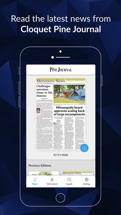 Cloquet Pine Journal E-paper Screenshot