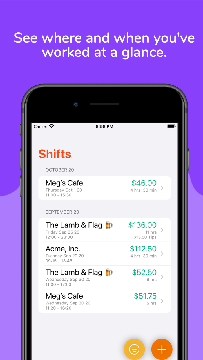 ClockIn - Hours and Pay