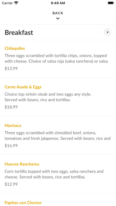 The Mexican Restaurant & Bar Screenshot