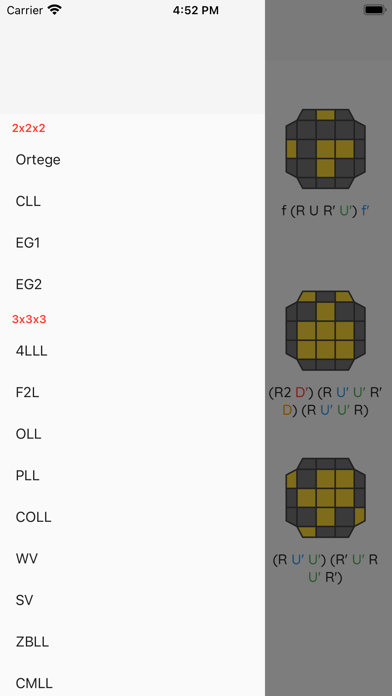 Screenshot #1 pour Cube Algorithms X