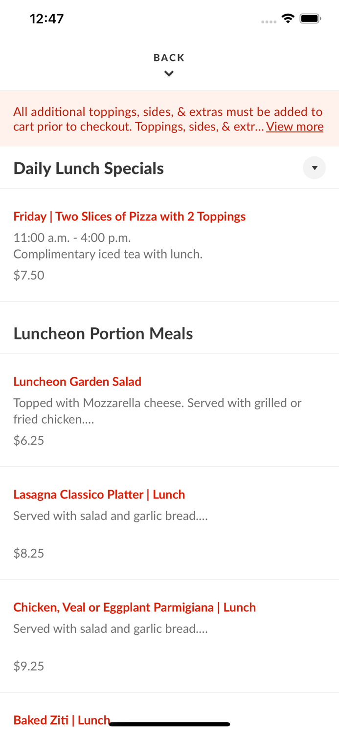 Caprianos Italian Cuisine