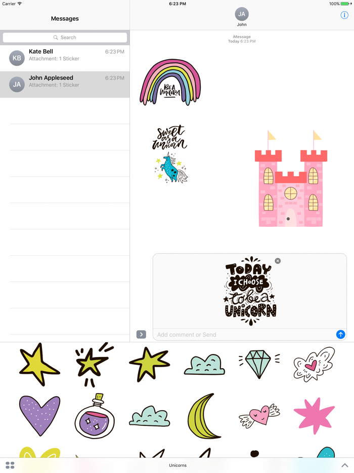 Believe in Unicorn Sticker Set