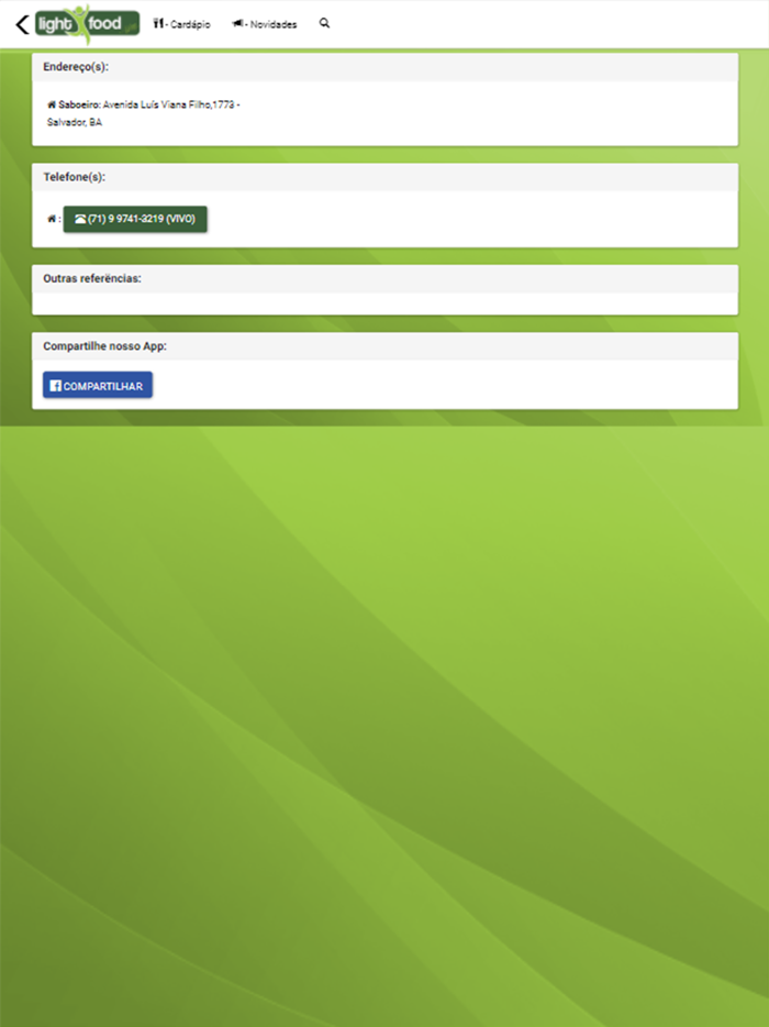 LIGHT FOOD WAY. SALVADOR